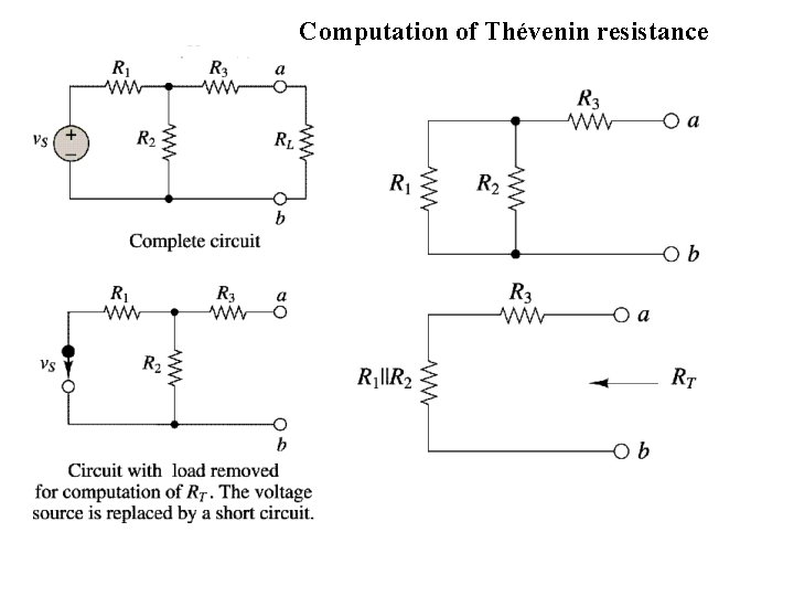 Computation of Thévenin resistance 