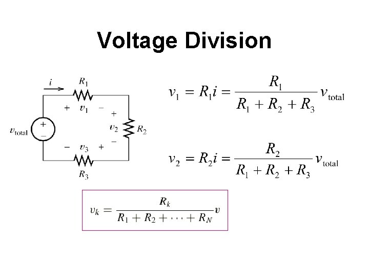 Voltage Division 