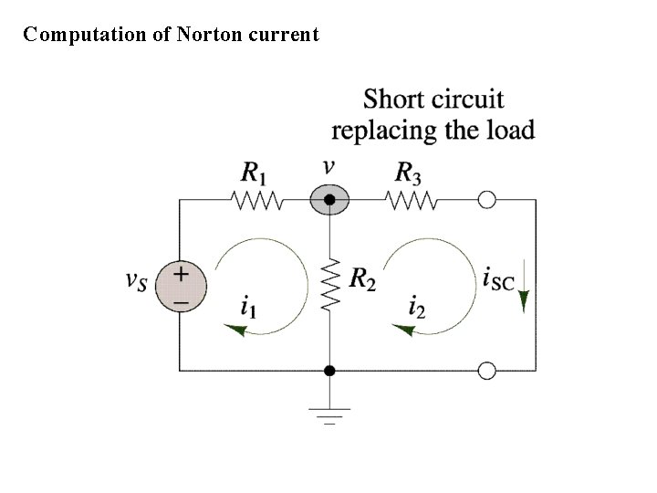 Computation of Norton current 
