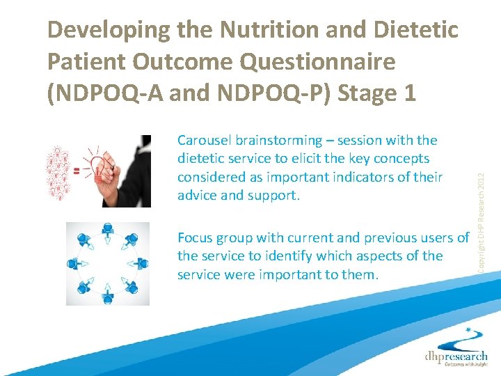 Carousel brainstorming – session with the dietetic service to elicit the key concepts considered