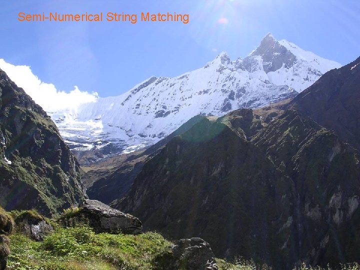 Semi-Numerical String Matching 