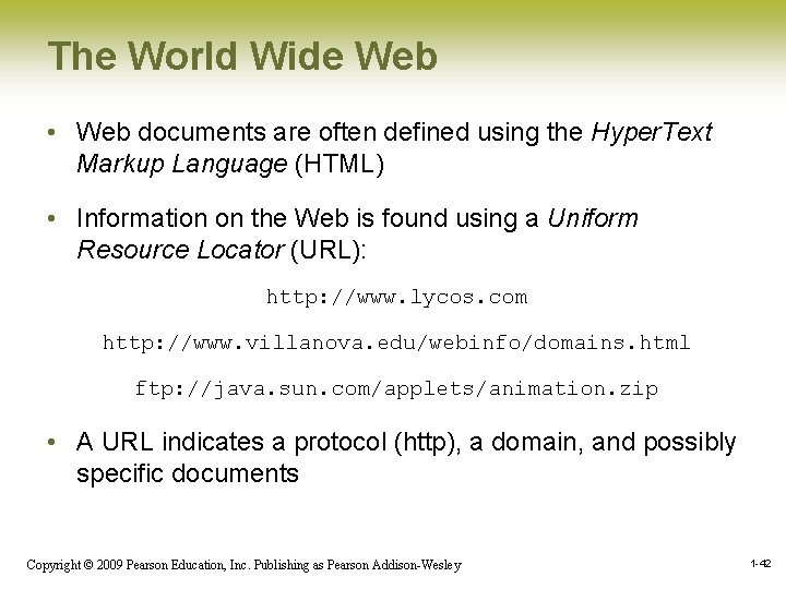The World Wide Web • Web documents are often defined using the Hyper. Text The World Wide Web • Web documents are often defined using the Hyper. Text