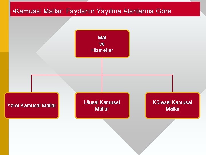  • Kamusal Mallar: Faydanın Yayılma Alanlarına Göre Mal ve Hizmetler Yerel Kamusal Mallar