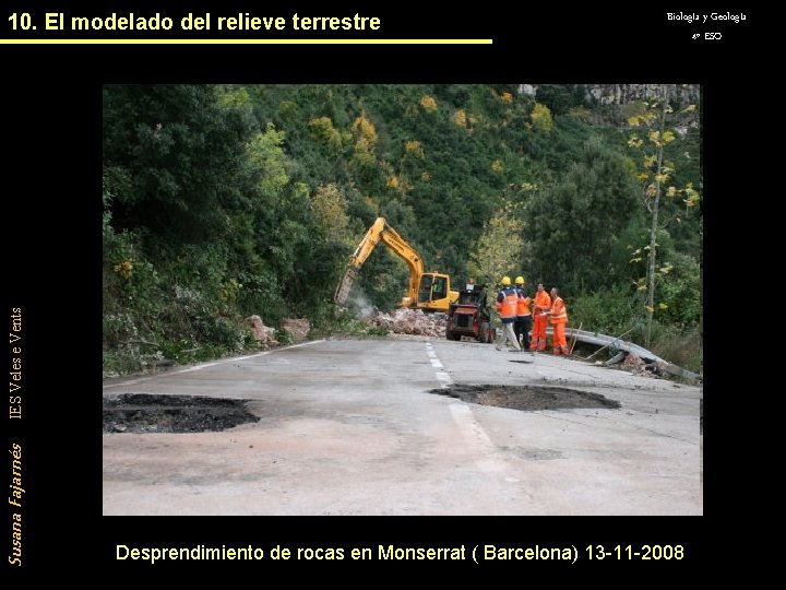 Biología y Geología 4º ESO Susana Fajarnés IES Veles e Vents 10. El modelado