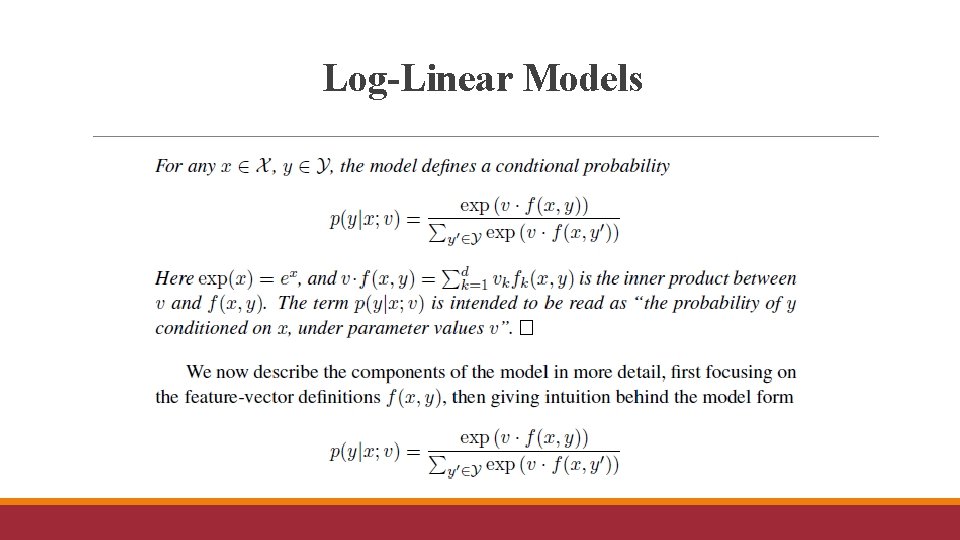 Log-Linear Models 