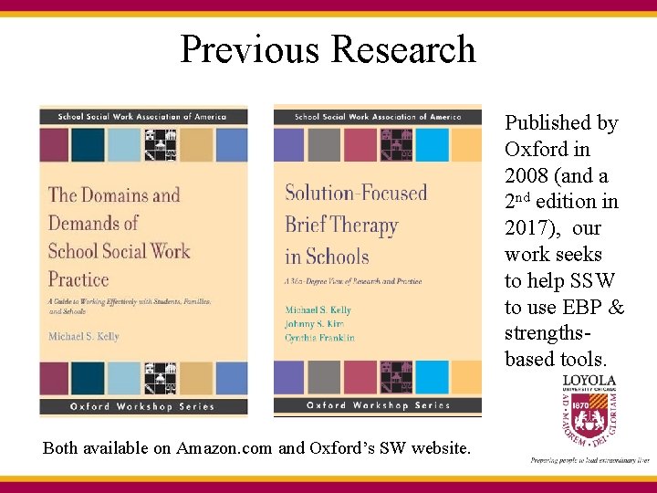 Previous Research Published by Oxford in 2008 (and a 2 nd edition in 2017), Previous Research Published by Oxford in 2008 (and a 2 nd edition in 2017),