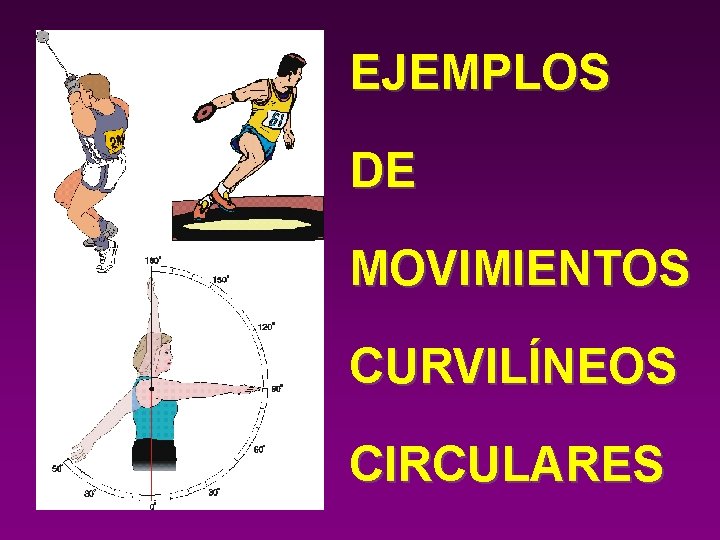 EJEMPLOS DE MOVIMIENTOS CURVILÍNEOS CIRCULARES 