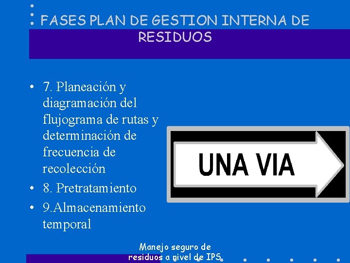 FASES PLAN DE GESTION INTERNA DE RESIDUOS • 7. Planeación y diagramación del flujograma