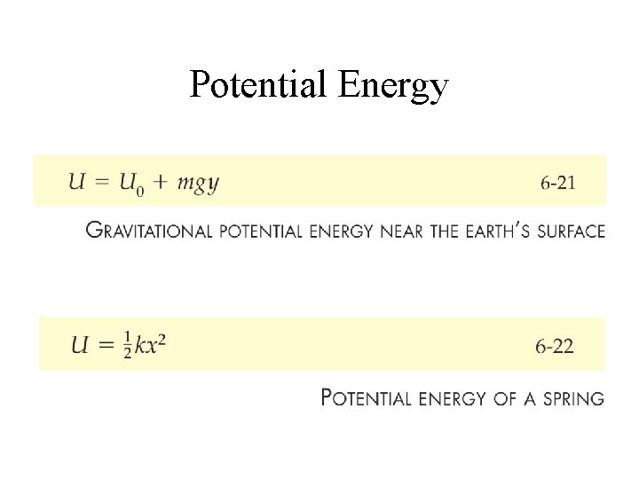 Potential Energy 