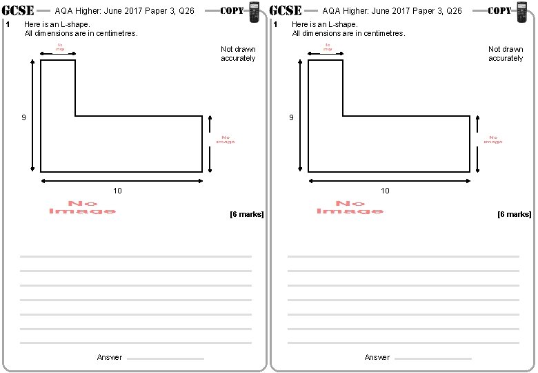 AQA Higher: June 2017 Paper 3, Q 26 1 AQA Higher: June 2017 Paper