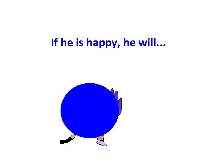 If he is happy, he will. . . 