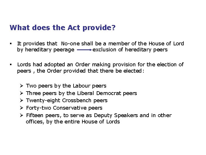 What does the Act provide? § It provides that No-one shall be a member