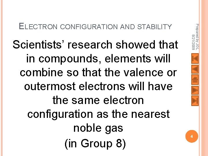 Scientists’ research showed that in compounds, elements will combine so that the valence or