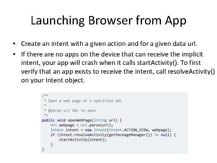 Android Programming Week 10 SQLite Helper Class Launching