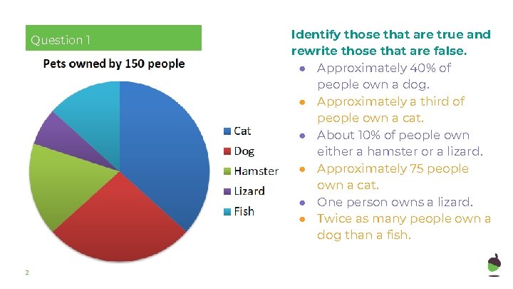 Question 1 2 Identify those that are true and rewrite those that are false.