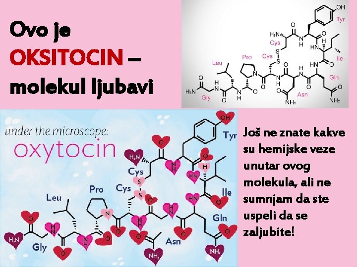 Ovo je OKSITOCIN – molekul ljubavi Još ne znate kakve su hemijske veze unutar