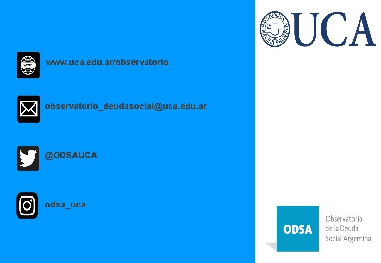 www. uca. edu. ar/observatorio_deudasocial@uca. edu. ar @ODSAUCA odsa_uca 