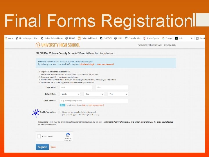 Final Forms Registration 