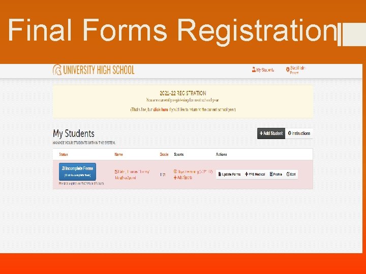 Final Forms Registration 