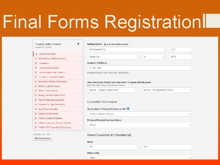Final Forms Registration 