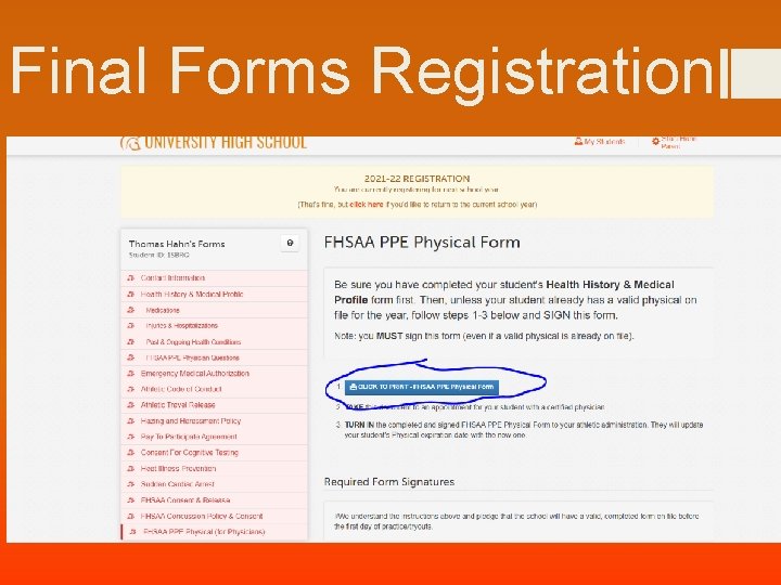 Final Forms Registration 