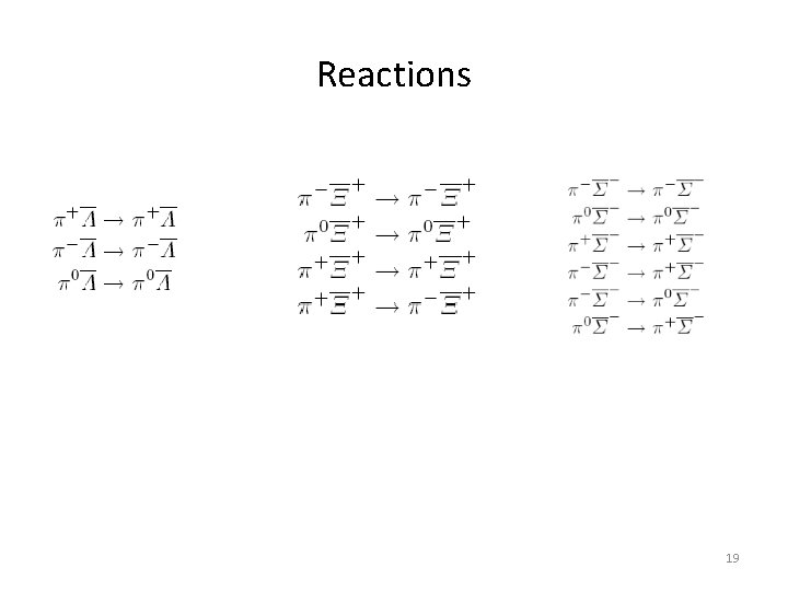 Reactions 19 