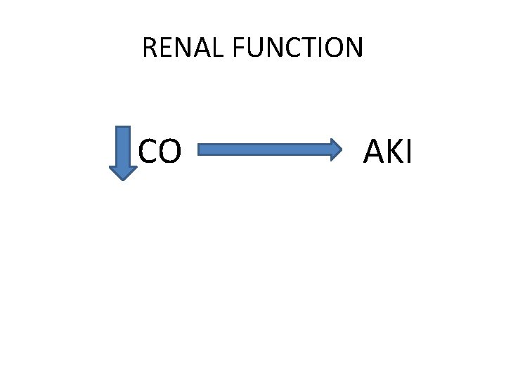 RENAL FUNCTION CO AKI 