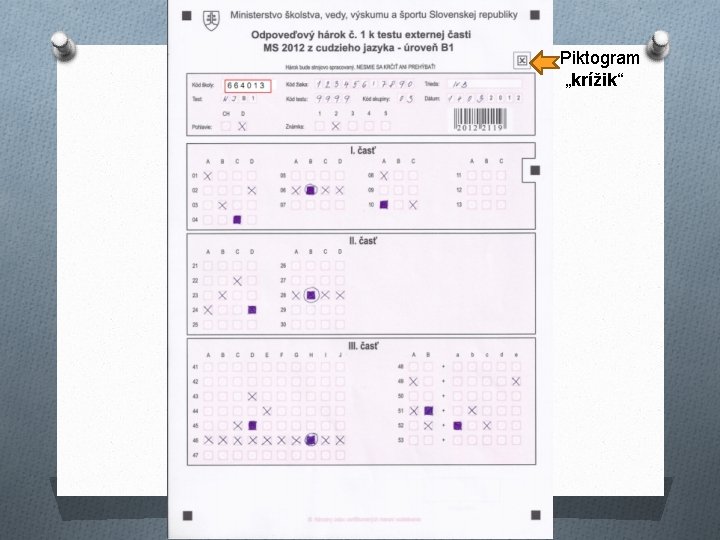 Piktogram „krížik“ 