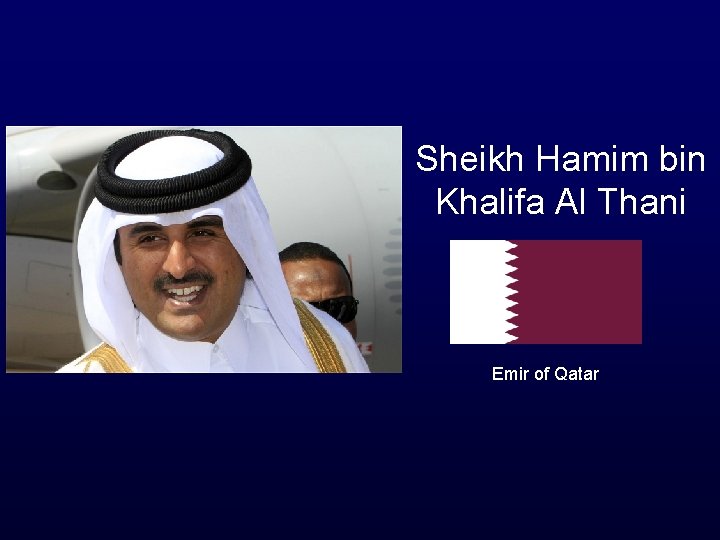 Sheikh Hamim bin Khalifa Al Thani Emir of Qatar 