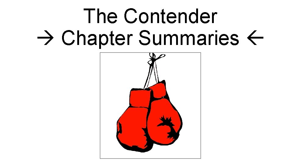 The Contender Chapter Summaries 