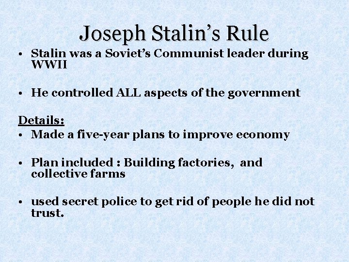 Soviet Union and Cold War What was The