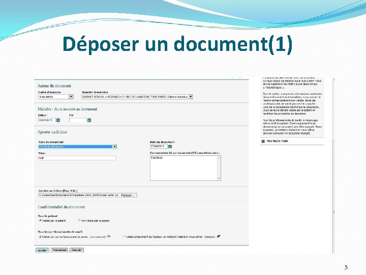 Déposer un document(1) 5 