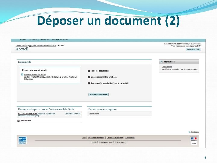 Déposer un document (2) 6 