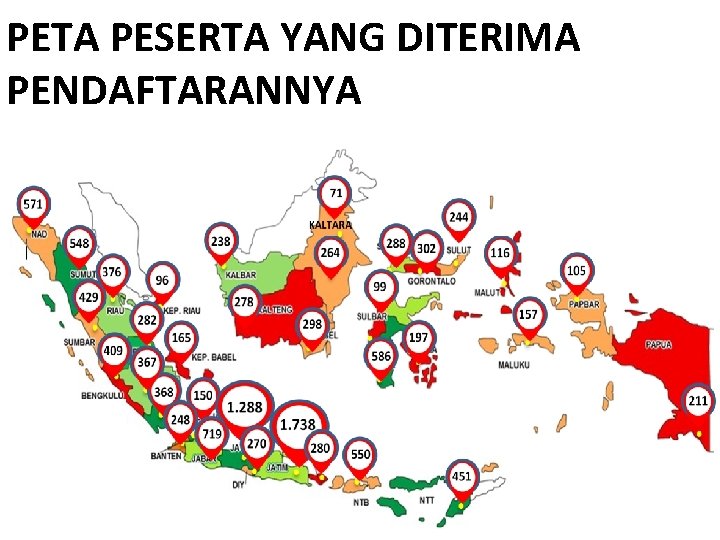 PETA PESERTA YANG DITERIMA PENDAFTARANNYA 