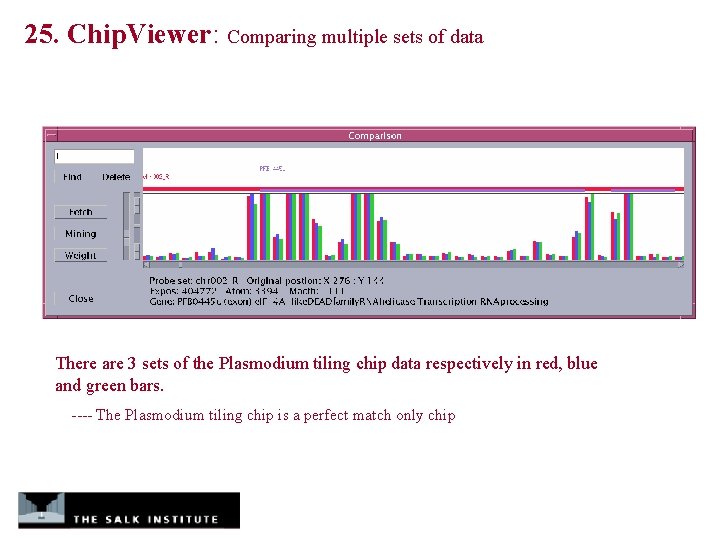 25. Chip. Viewer: Comparing multiple sets of data There are 3 sets of the