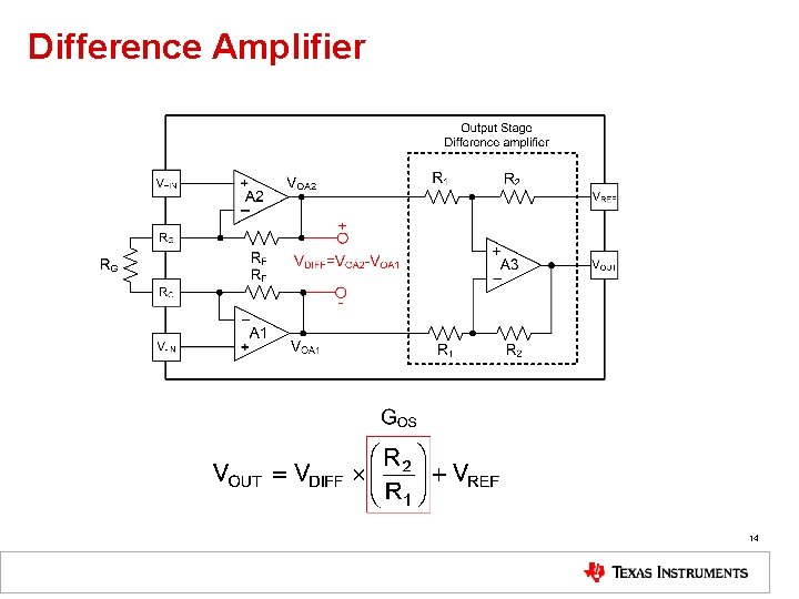 Difference Amplifier 14 