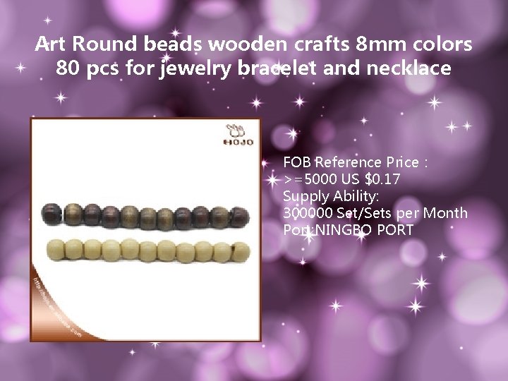 Art Round beads wooden crafts 8 mm colors 80 pcs for jewelry bracelet and