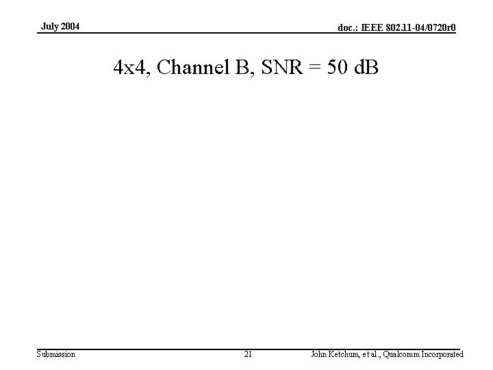 July 2004 doc. : IEEE 802. 11 -04/0720 r 0 4 x 4, Channel