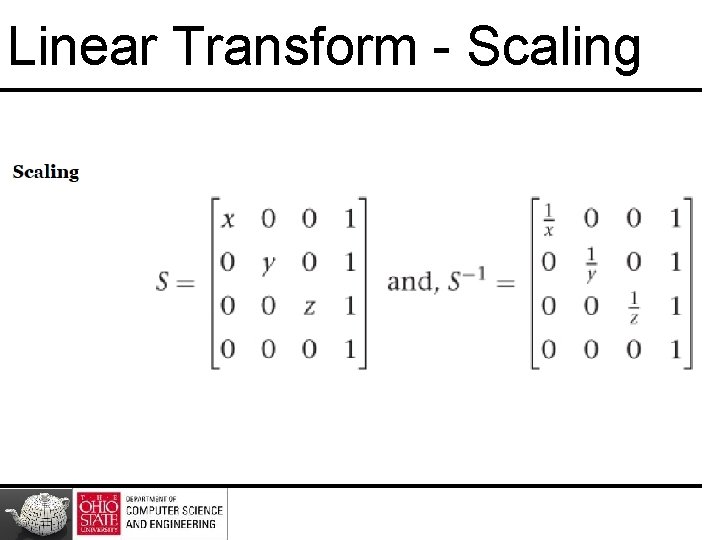 Linear Transform - Scaling 