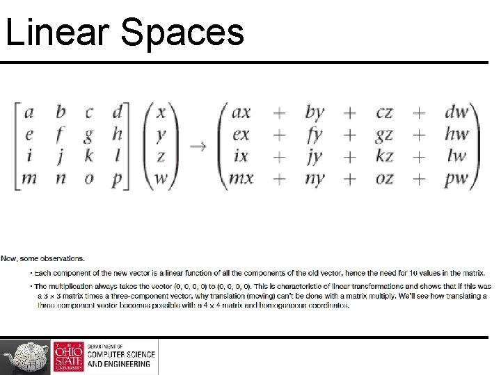 Linear Spaces 