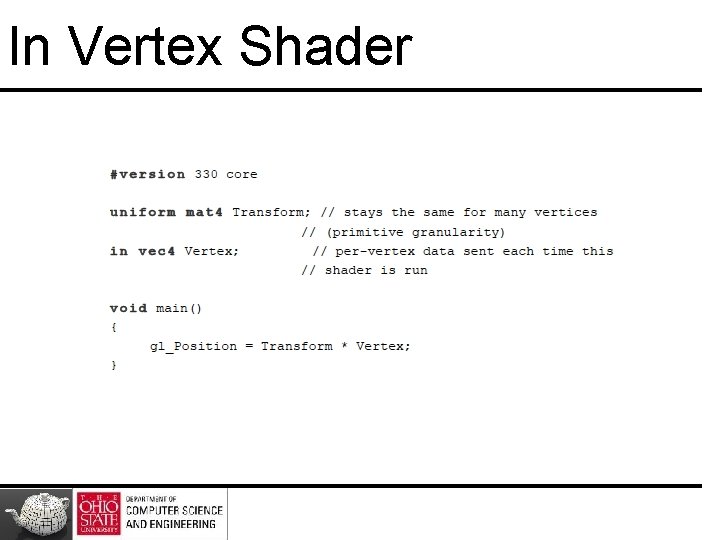 In Vertex Shader 