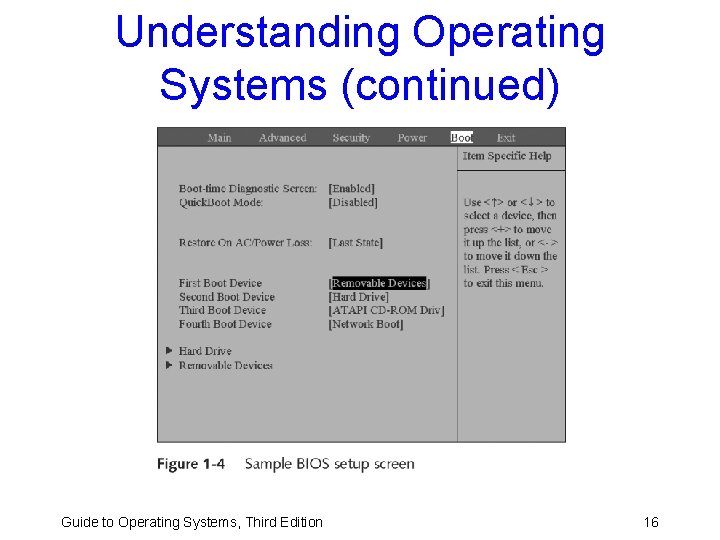 Understanding Operating Systems (continued) Guide to Operating Systems, Third Edition 16 Understanding Operating Systems (continued) Guide to Operating Systems, Third Edition 16