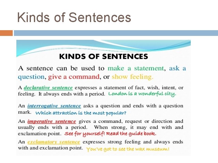 Kinds of Sentences 