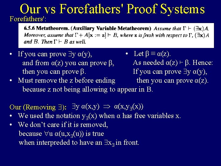 Logic For Computer Science Our Formal Proof System