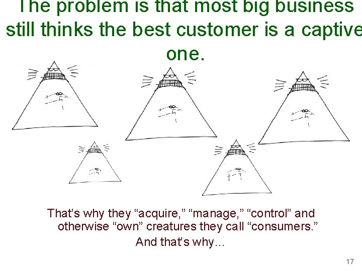 The problem is that most big business still thinks the best customer is a