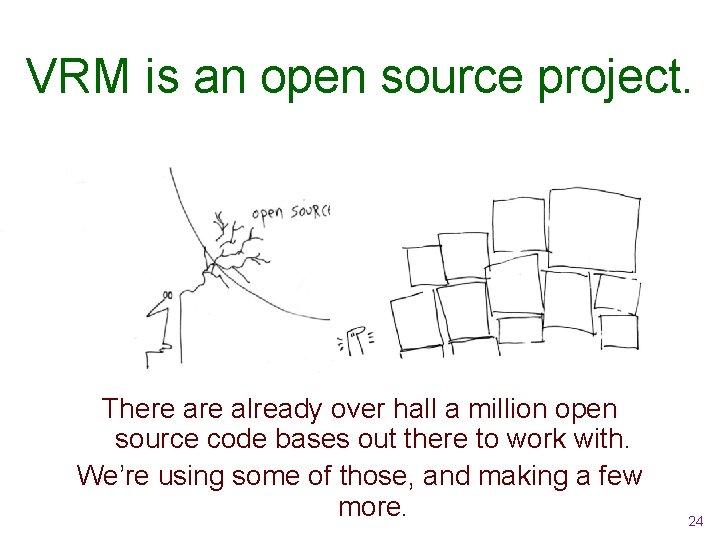 VRM is an open source project. There already over hall a million open source