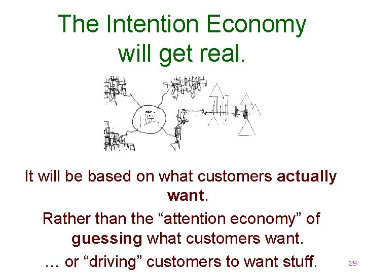 The Intention Economy will get real. It will be based on what customers actually