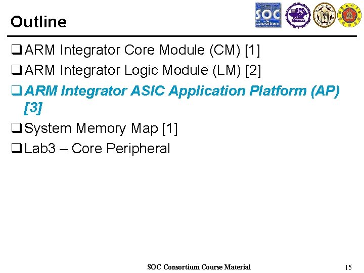 Outline q ARM Integrator Core Module (CM) [1] q ARM Integrator Logic Module (LM)