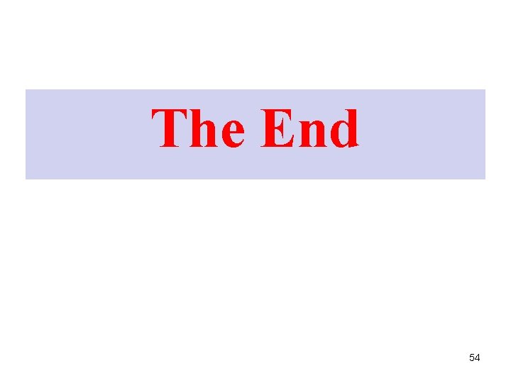 The End 54 