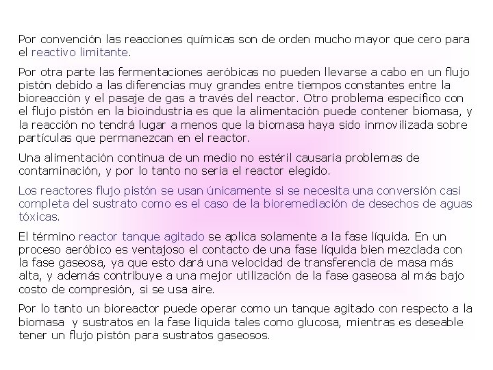 Por convención las reacciones químicas son de orden mucho mayor que cero para el Por convención las reacciones químicas son de orden mucho mayor que cero para el